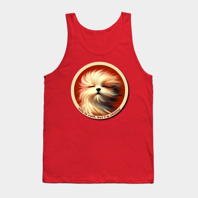 Life is ruff, but I'm chillin' Tank Top by The Maple Latte Shop